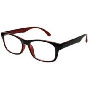 ICU Wink Glendale Black Red Reading Glasses +1.25